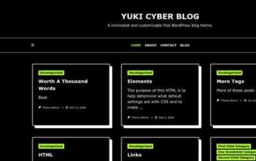 Yuki Cyber Blog (screenshot desktop)