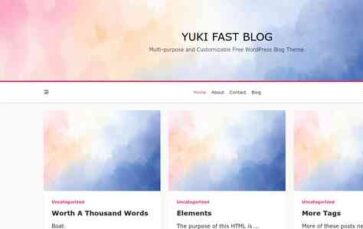 Yuki Fast Blog (screenshot desktop)