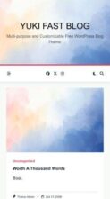 Yuki Fast Blog (screenshot mobile)