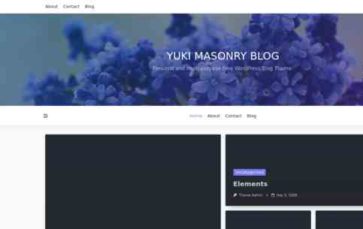 Yuki Masonry Blog (screenshot desktop)