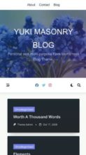 Yuki Masonry Blog (screenshot mobile)