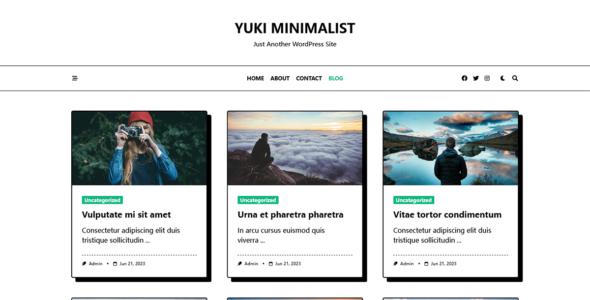 Yuki Minimalist Blog (WordPress)