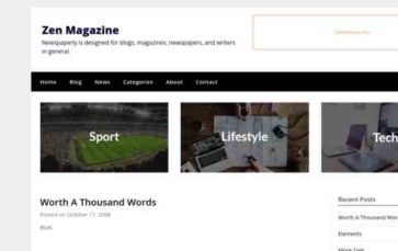 Zen Magazine (screenshot desktop)