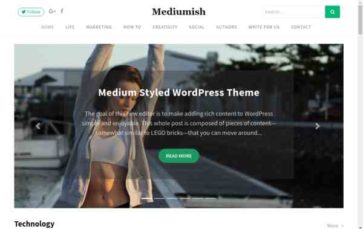 Mediumish (screenshot desktop)