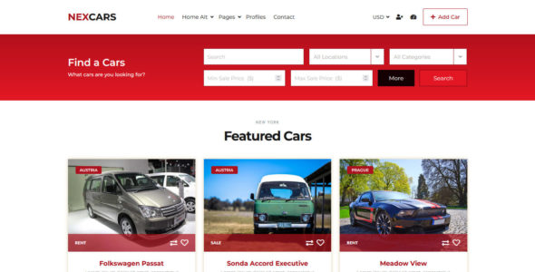 Car Dealer NexCars Pro (WP Directory Kit)