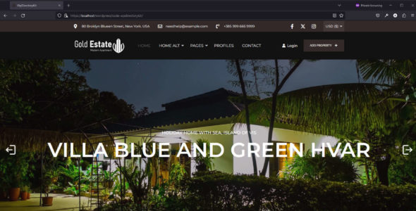 Real Estate Dark House Pro (WP Directory Kit)