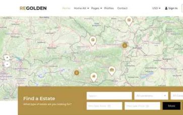 Real Estate Golden Pro (screenshot desktop)