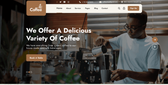 Cafe Elementor Pro (WP Elemento)
