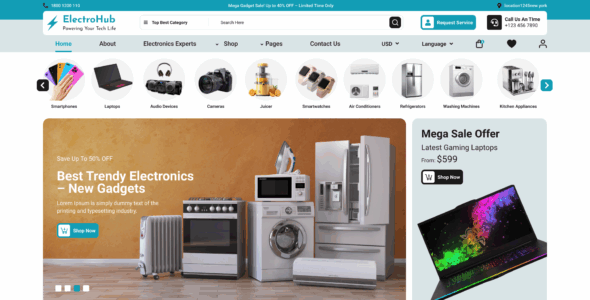 Electronics Store Pro (WP Elemento)