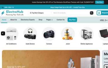 Electronics Store Pro (WP Elemento) - (screenshot desktop)