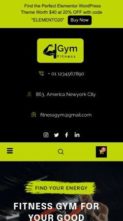 Fitness Elementor Pro (screenshot mobile)