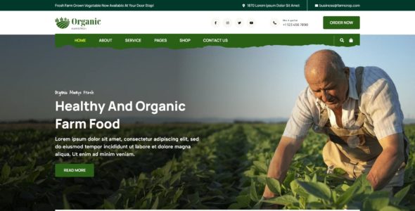 Green Farm Elementor Pro (WP Elemento)