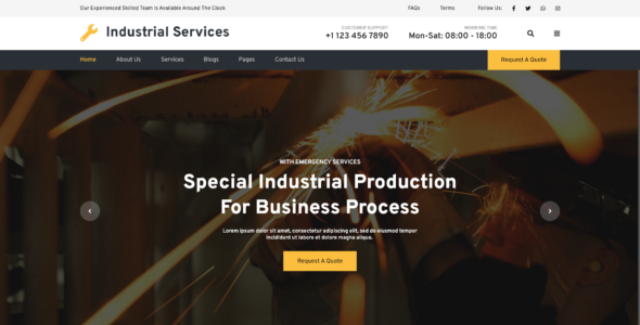 Industrial Services Elementor Pro (WP Elemento)