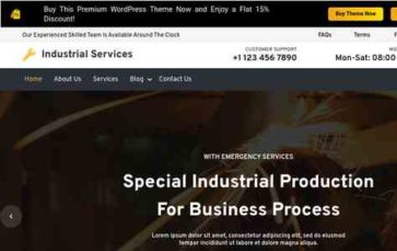 Industrial Services Elementor Pro (screenshot desktop)