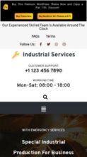 Industrial Services Elementor Pro (screenshot mobile)