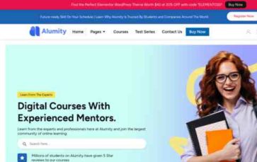 LMS Education Elementor Pro (screenshot desktop)