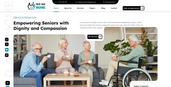 Old Age Home Pro (WP Elemento)