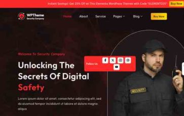 Security Services Elementor Pro (screenshot desktop)