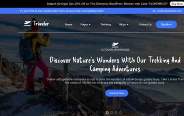 Travel Agency Pro (WP Elemento) - (screenshot desktop)