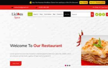 Unique Restaurant Pro (WP Elemento) - (screenshot desktop)