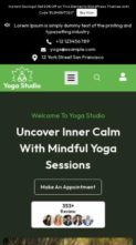 Yoga Studio Elementor Pro (screenshot mobile)