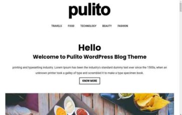 Pulito Clean Blog Lite (screenshot desktop)