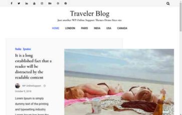 Traveler Blog Lite (screenshot desktop)
