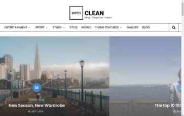WPOS Blog/News/Magazine-CLEAN (screenshot desktop)
