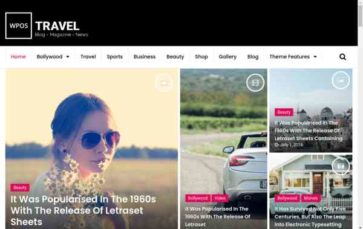WPOS Blog/News/Magazine-TRAVEL (screenshot desktop)