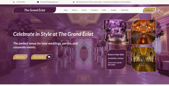 Banquet Wedding Hall Pro (WP Radiant)