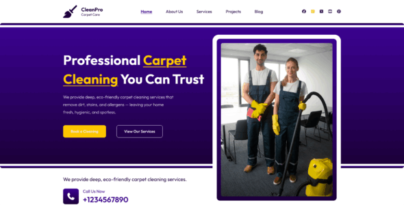 Carpet Washing Pro (WP Radiant)