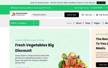 Grocery Online Store Pro (screenshot desktop)