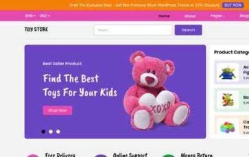 Kids Toys Store Pro (WP Radiant) - (screenshot desktop)