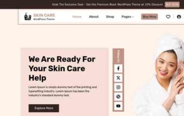 Skincare Product Store Pro (screenshot desktop)