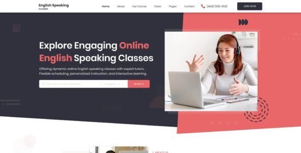 Spoken English Classes Pro (WP Radiant)