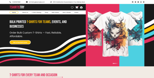 T Shirt Printing Shop Pro (WP Radiant)