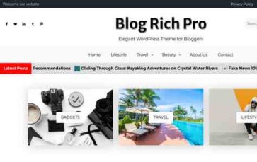 Blog Rich Pro (screenshot desktop)