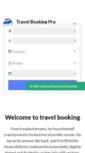 Travel Booking Pro (screenshot mobile)