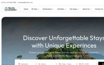 Travel Journey (screenshot desktop)