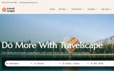 Travelscape (screenshot desktop)