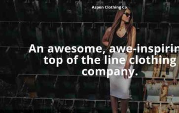 Aspen Clothing Co. (screenshot desktop)
