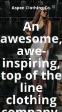 Aspen Clothing Co. (screenshot mobile)