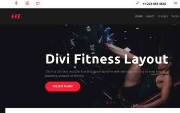 Divi Fitness (Divi Space) (screenshot desktop)