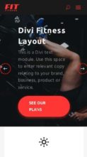 Divi Fitness (Divi Space) (screenshot mobile)