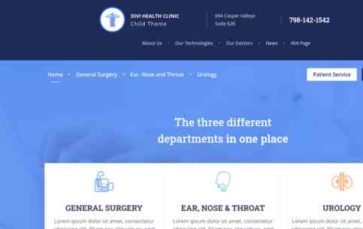 Divi Health Clinic (screenshot desktop)