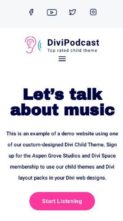 Divi Podcast (Divi Space) (screenshot mobile)