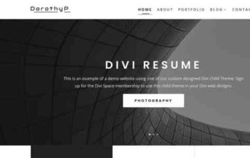 Divi Resume (screenshot desktop)