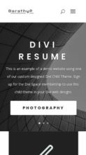 Divi Resume (screenshot mobile)