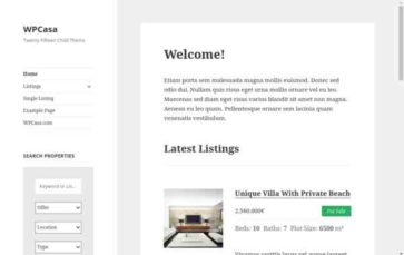 Twenty Fifteen WPCasa (screenshot desktop)