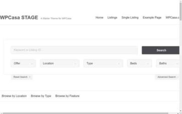 WPCasa STAGE (screenshot desktop)